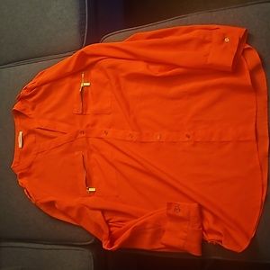 Calvin Klein band collar blouse